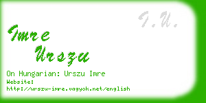 imre urszu business card